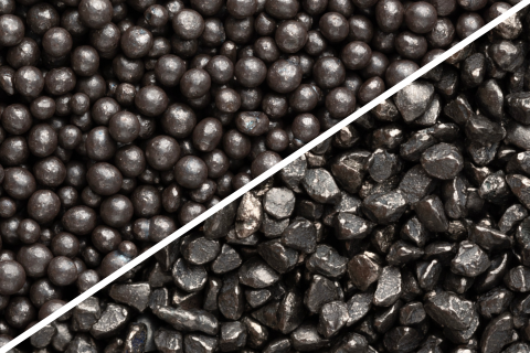 abrazivní materiál ocelového granulátu a drťe