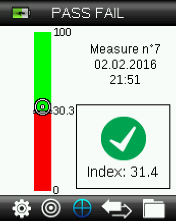Obrazovka zařízení WA Clean Demo